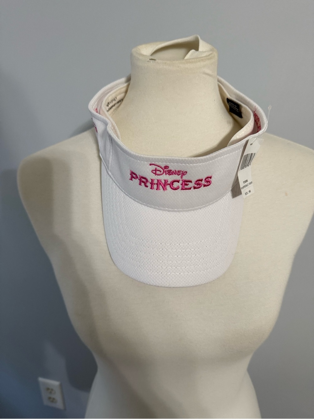 Disney Princess White Visor with Pink Embroidered Logo